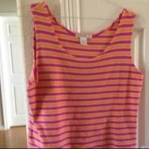 Claudia D. striped sleeveless top XL